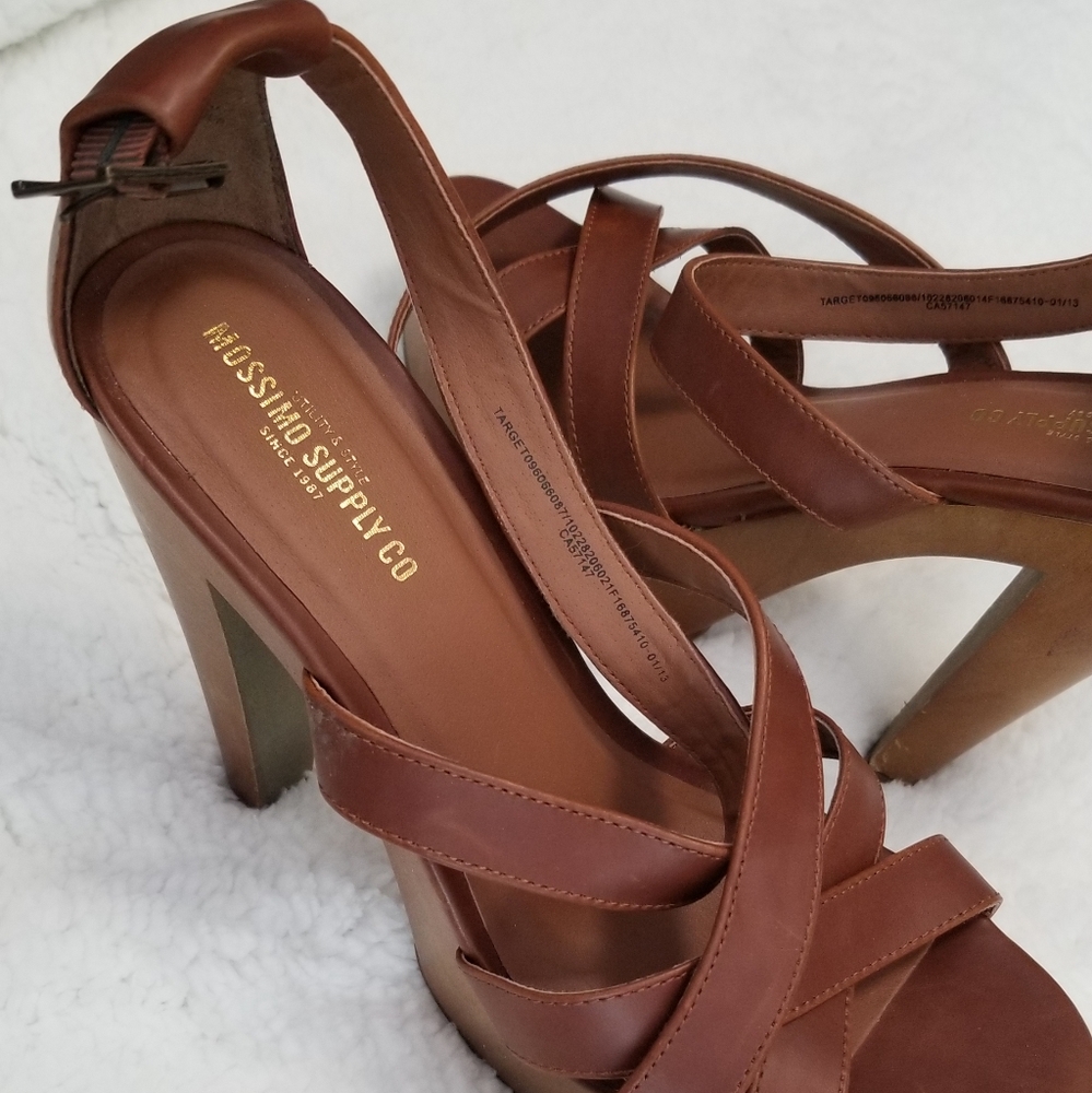 Strappy Brown Platform
